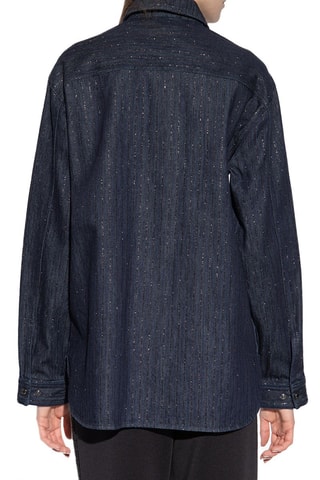 Chemisier straight en jean - Bleu - Emporio Armani