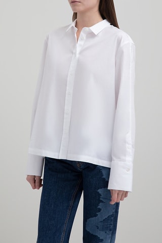 Chemisier loose - Blanc - Emporio Armani