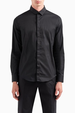 Chemise slim - Noir - Emporio Armani