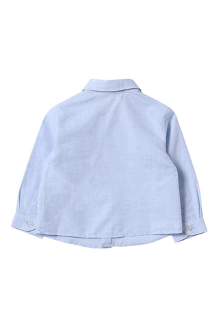 Chemise en lin - Bleu clair - Emporio Armani