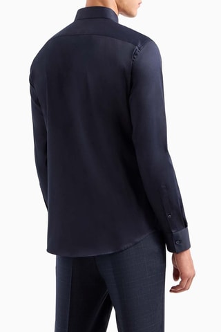 Chemise slim - Bleu marine - Emporio Armani