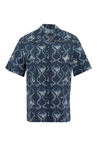 Chemise de plage - Bleu - Emporio Armani