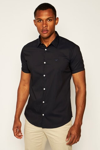 Chemise regular - Bleu marine - Emporio Armani