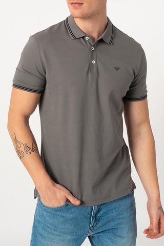 Polo slim - Gris foncé - Emporio Armani