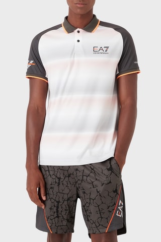 Polo EA7 Blanc et gris foncé