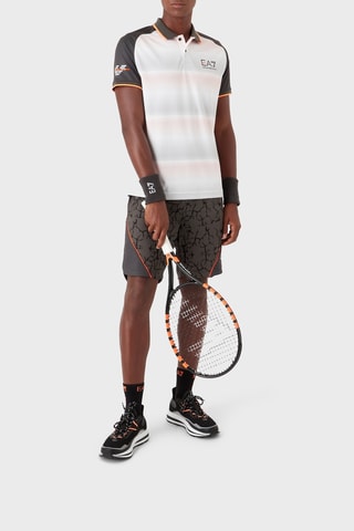 Polo EA7 Blanc et gris foncé