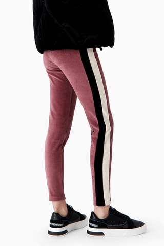 Legging en velours - Vieux rose