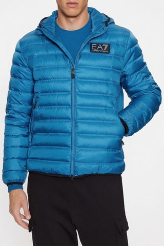 Doudoune à capuche - Bleu électrique