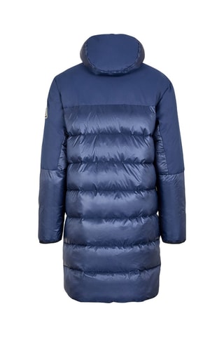 Doudoune longue à capuche - Bleu marine
