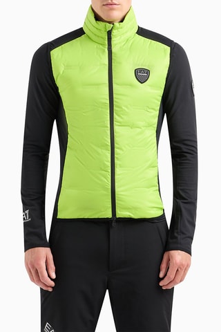Doudoune sans manches - Vert et noir