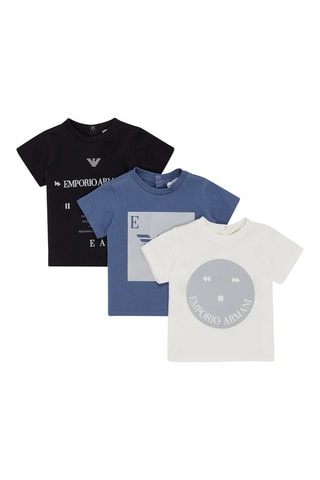 3 t-shirts - Blanc et bleu