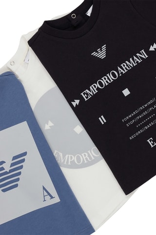 3 t-shirts - Blanc et bleu