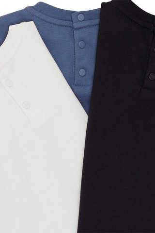 3 t-shirts - Blanc et bleu