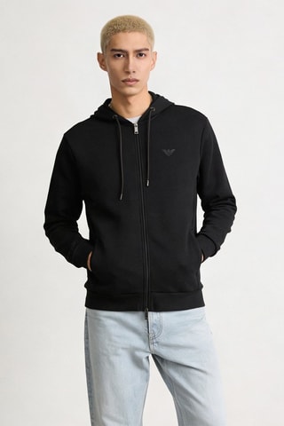 Sweat à capuche - Noir - Emporio Armani