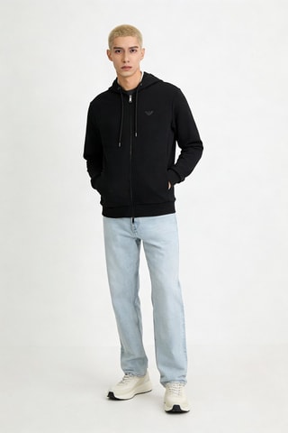 Sweat à capuche - Noir - Emporio Armani