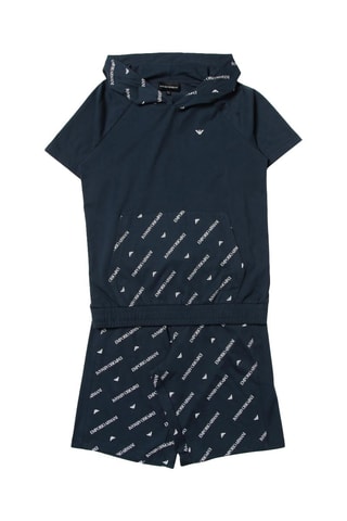 Sweat à capuche - Bleu marine - Emporio Armani
