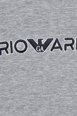 Sweat à capuche - Gris foncé chiné- Emporio Armani