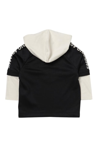 Sweat trompe-l’œil à capuche - Noir et blanc - Emporio Armani