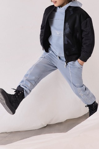 Sweat à capuche - Bleu-gris
