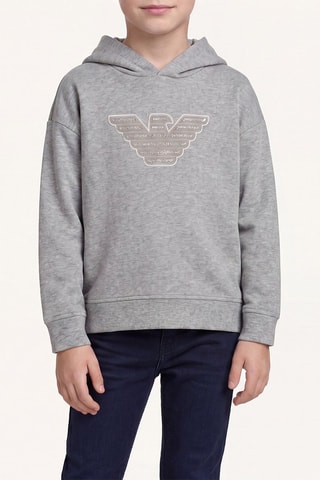 Sweat à capuche - Gris clair chiné