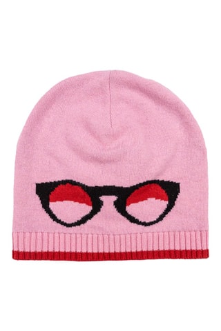 Bonnet et écharpe en laine et laine de lama - Rose - Emporio Armani