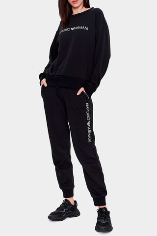 Sweat et jogging en coton biologique - Noir - Emporio Armani
