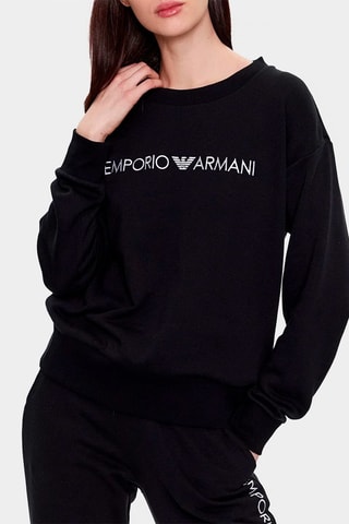 Sweat et jogging en coton biologique - Noir - Emporio Armani