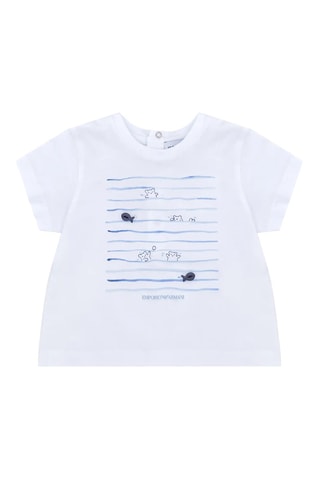 T-shirt et short - Blanc et bleu clair - Emporio Armani