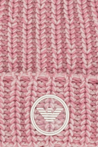 Bonnet et écharpe en laine - Rose - Emporio Armani