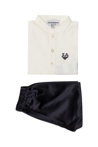 Chemise et pantalon - Ecru et bleu marine - Emporio Armani