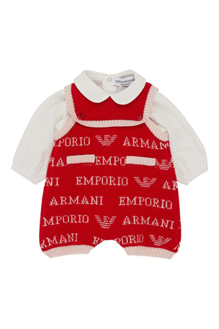 Blouse et combinaison en laine, soie et cachemire - Rouge