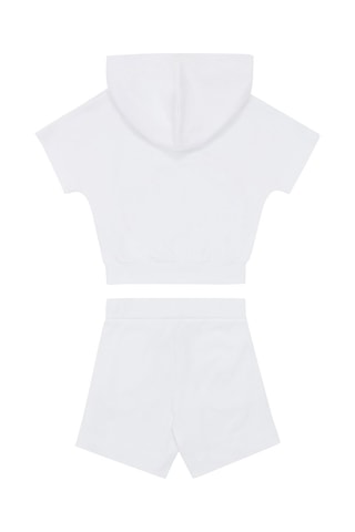 Sweat à capuche et short - Blanc
