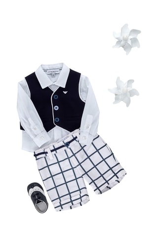 Ensemble 3 pièces - Blanc et bleu marine