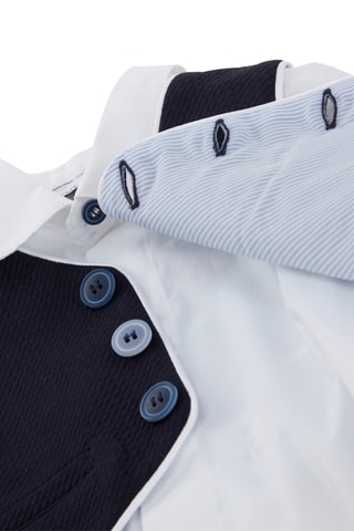 Ensemble 3 pièces - Blanc et bleu marine