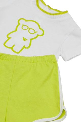 T-shirt et short - Blanc et vert citron