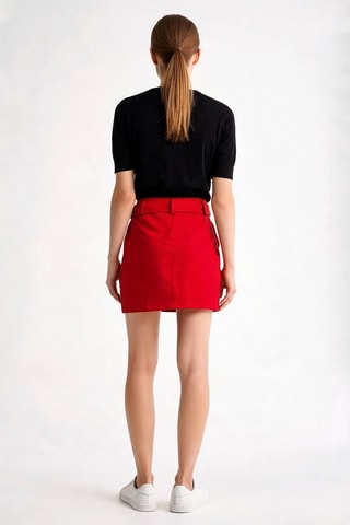 Jupe droite taille haute - Rouge - Emporio Armani