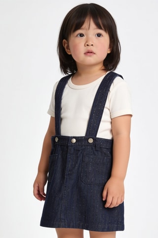 Robe-salopette en jean - Bleu foncé