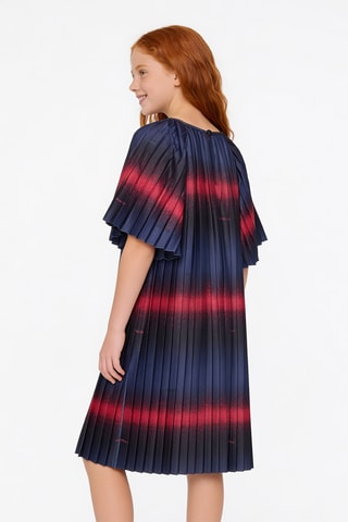 Robe plissée dip and dye - Bleu marine