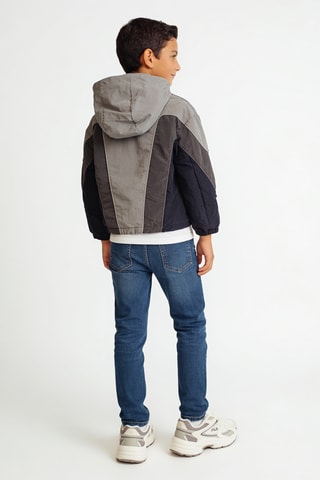 Coupe-vent à capuche - Gris