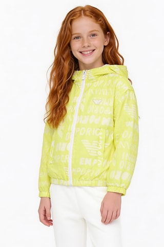 Coupe-vent à capuche - Jaune fluo