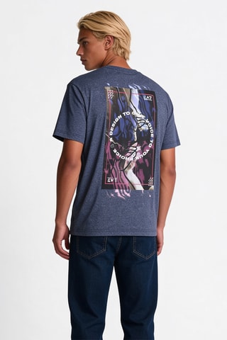 T-shirt - Bleu chiné