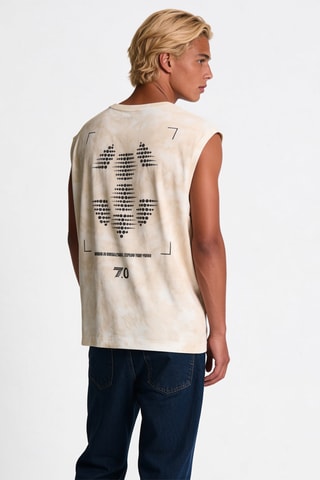 Débardeur tie and dye - Beige