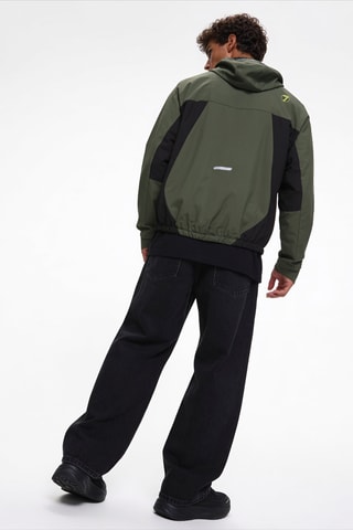 Coupe-vent à capuche - Vert kaki