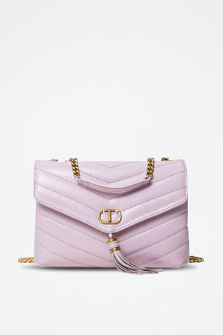 Sac bandoulière en cuir - Lilas