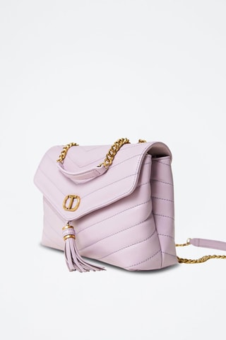 Sac bandoulière en cuir - Lilas