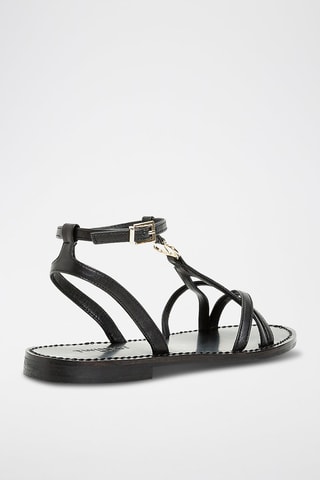 Sandales en cuir de mouton - Noir - Twin Set