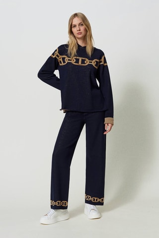Pantalon droit - Bleu marine - Twin Set