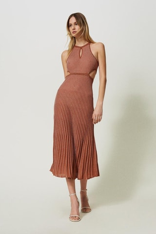 Robe midi - Marron - Twin Set