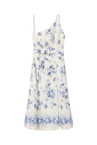 Robe asymétrique en lin - Ecru - Twin Set