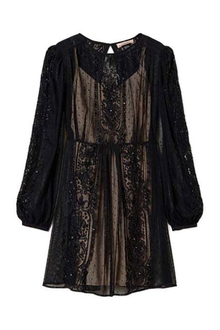 Robe patineuse en dentelle - Noir - Twin Set